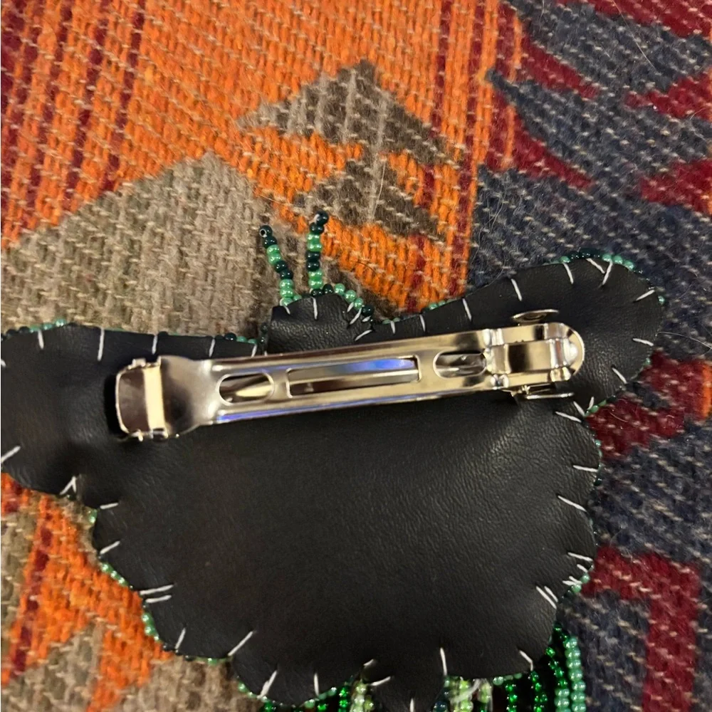 Vintage, Beaded, Butterfly, Hair Barrette